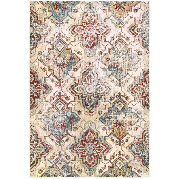 Oriental Weavers Empire Indoor Area Rug - Luxurious Textured Yarn With Traditional Distressed Style And Jewel Tones Ivory,Gold Polypropylene E030j4117165st