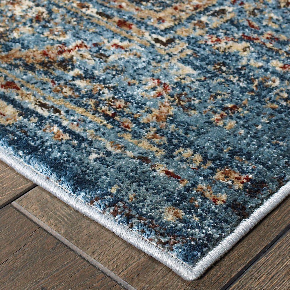 Oriental Weavers Empire Indoor Area Rug – Luxurious Textured Yarn With Distressed Traditional Styling For Any Space Blue,Navy Polypropylene E4440l117165st