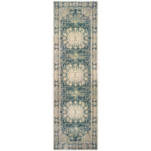 Oriental Weavers Empire Indoor Area Rug - Luxurious Textured Yarn In Distressed Traditional Style With Jewel Tones Ivory,Blue Polypropylene E4445s068230st