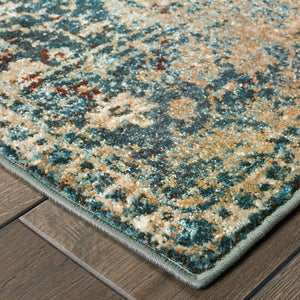 Oriental Weavers Empire Indoor Area Rug - Luxurious Textured Yarn In Jewel Tones For Elegant Home Décor Essentials Gold,Blue Polypropylene E4449h117165st