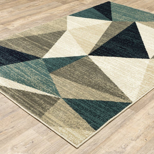Oriental Weavers Evandale Indoor Area Rug - Versatile Designs In Tonal Neutrals And Vibrant Colors For Any Space Grey,Blue Polypropylene E9841b300390st