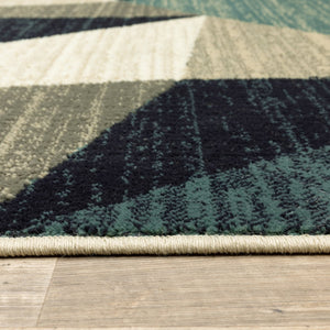 Oriental Weavers Evandale Indoor Area Rug - Versatile Designs In Tonal Neutrals And Vibrant Colors For Any Space Grey,Blue Polypropylene E9841b300390st
