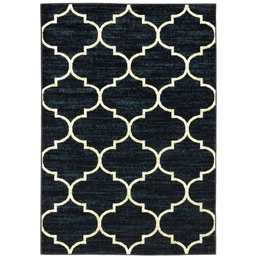 Oriental Weavers Evandale Indoor Area Rug - Stunning Geometric And Abstract Designs In Rich Colors For Any Space Navy,Ivory Polypropylene E9853b300390st