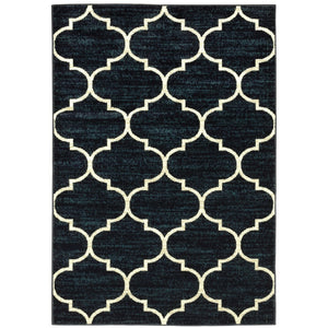 Oriental Weavers Evandale Indoor Area Rug - Stunning Geometric And Abstract Designs In Rich Colors For Any Space Navy,Ivory Polypropylene E9853b300390st