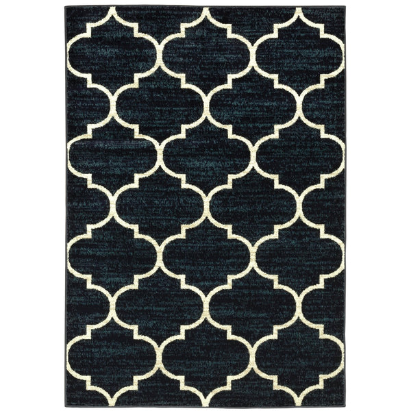 Oriental Weavers Evandale Indoor Area Rug - Stunning Geometric And Abstract Designs In Rich Colors For Any Space Navy,Ivory Polypropylene E9853b300390st