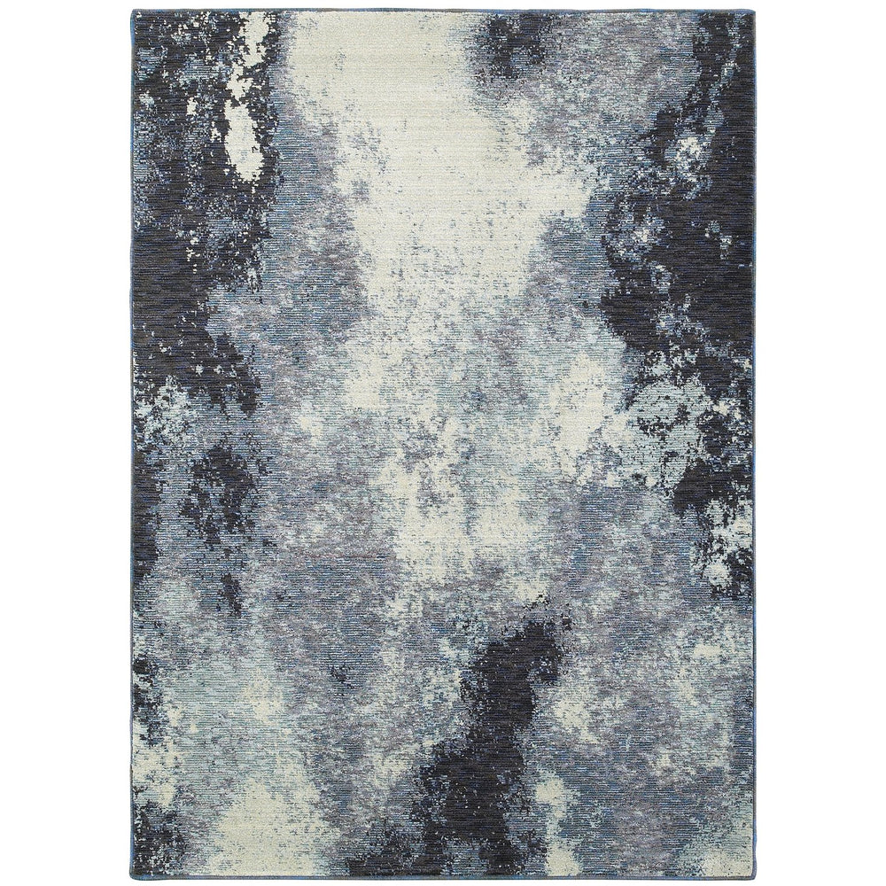 Oriental Weavers Evolution Indoor Area Rug - Nature-inspired Design With Textured Yarn For A Harmonious Home Décor Navy,Ivory Nylon E8000b058100st