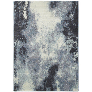 Oriental Weavers Evolution Indoor Area Rug - Nature-inspired Design With Textured Yarn For A Harmonious Home Décor Navy,Ivory Nylon E8000b058100st