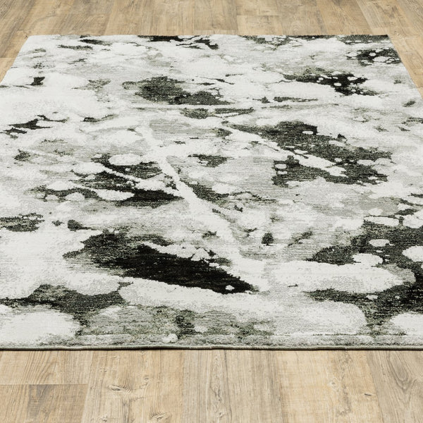 Oriental Weavers Evolution Indoor Area Rug - Artistic Design Inspired By Nature For Stunning Home Décor Style Charcoal,White Nylon E8035b100170st