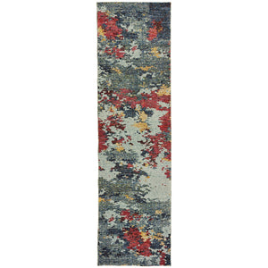 Oriental Weavers Evolution Indoor Area Rug - Artistic Natural Landscape Design For Stylish Home Décor Enhancement Blue,Red Nylon E8036c067253st
