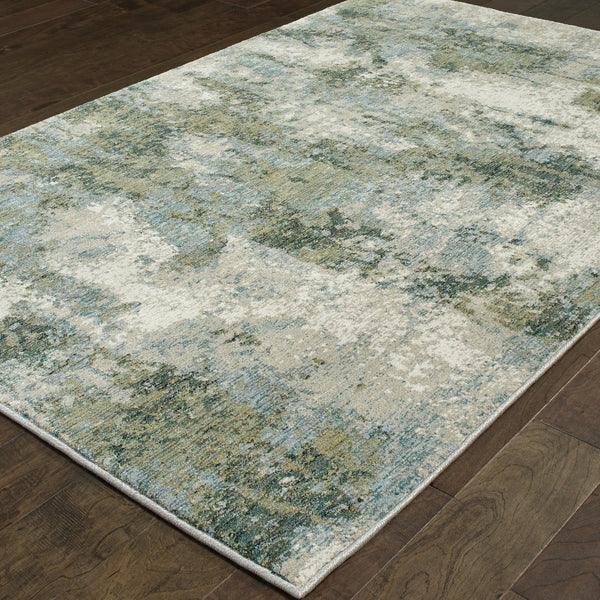 Oriental Weavers Evolution Indoor Area Rug - Artistic Natural Landscape Design For A Harmonious Home Aesthetic Blue,Green Nylon E8039e058100st