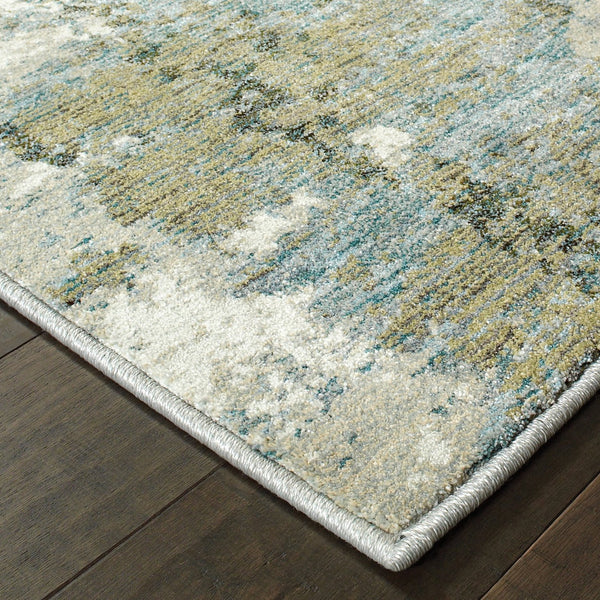 Oriental Weavers Evolution Indoor Area Rug - Artistic Natural Landscape Design For A Harmonious Home Aesthetic Blue,Green Nylon E8039e068253st