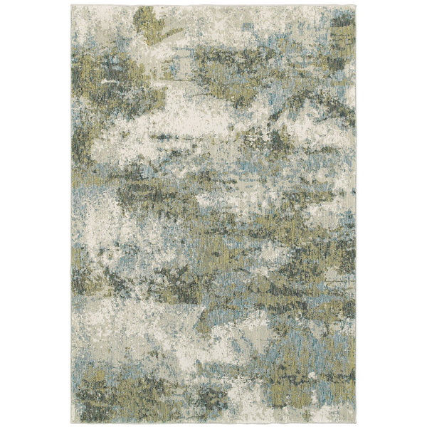 Oriental Weavers Evolution Indoor Area Rug - Artistic Natural Landscape Design For A Harmonious Home Aesthetic Blue,Green Nylon E8039e058100st
