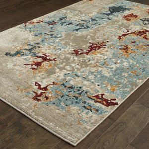 Oriental Weavers Evolution Indoor Area Rug - Nature-inspired Design For Stylish Home Décor And Visual Interest Beige,Blue Nylon E8043k100170st