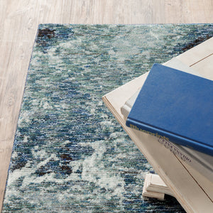 Oriental Weavers Evolution Indoor Area Rug - Artistic Design Inspired By Nature With Textured Yarn For Timeless Style Blue,Ivory Nylon E0962a100170st