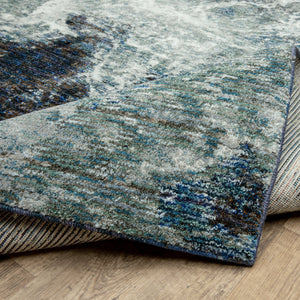 Oriental Weavers Evolution Indoor Area Rug - Artistic Design Inspired By Nature With Textured Yarn For Timeless Style Blue,Ivory Nylon E0962a100170st