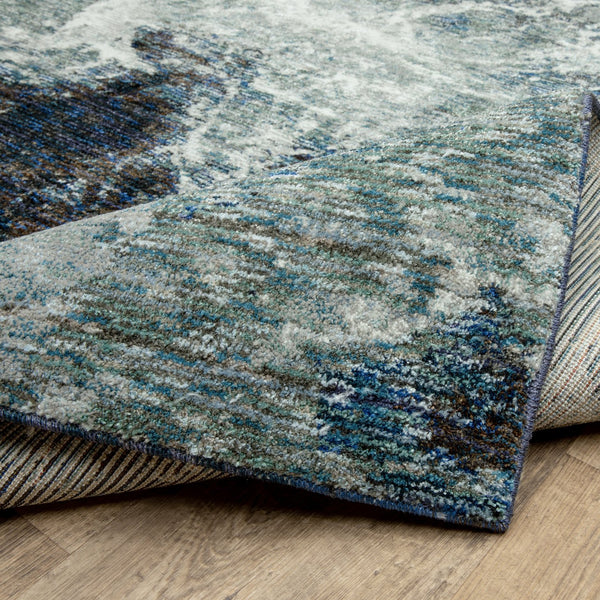 Oriental Weavers Evolution Indoor Area Rug - Artistic Design Inspired By Nature With Textured Yarn For Timeless Style Blue,Ivory Nylon E0962a100170st