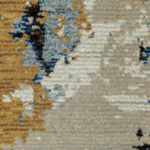 Oriental Weavers Evolution Indoor Area Rug - Artistic Landscape Design With Textured Yarn For Unique Home Decor Blue,Gold Nylon E0980a067253st