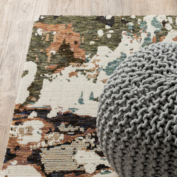 Oriental Weavers Evolution Indoor Area Rug - Nature-inspired Design With Textured Yarn For Stunning Visual Appeal Ivory,Multi Nylon E0981a100170st