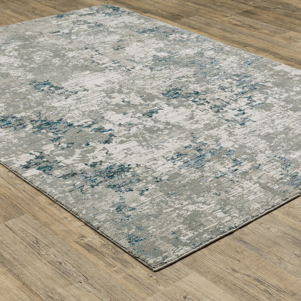 Oriental Weavers Evolution Indoor Area Rug – Artistic Natural Landscape Design For Stunning Home Décor And Style Grey,Blue Nylon E0984d058100st