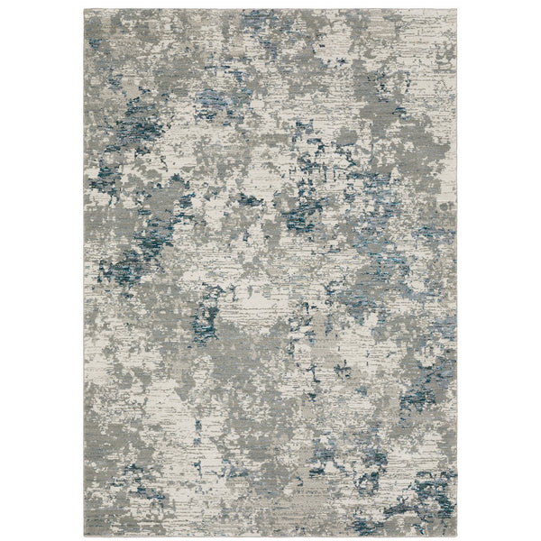 Oriental Weavers Evolution Indoor Area Rug – Artistic Natural Landscape Design For Stunning Home Décor And Style Grey,Blue Nylon E0984d058100st