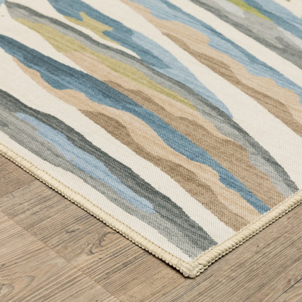 Oriental Weavers Fiji Indoor/Outdoor Area Rug With Vibrant Watercolor Botanicals For Stylish Coastal Decor Beige,Multi Polyester Ffij03152213st