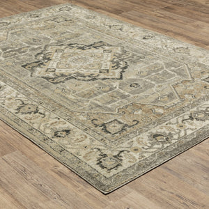 Oriental Weavers Florence Luxuriously Soft Indoor Area Rug - Textured Polypropylene With Elegant Global Design Beige,Grey Polypropylene F1805x160230st