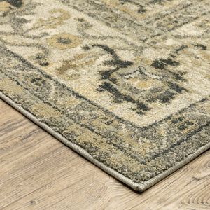 Oriental Weavers Florence Luxuriously Soft Indoor Area Rug - Textured Polypropylene With Elegant Global Design Beige,Grey Polypropylene F1805x160230st