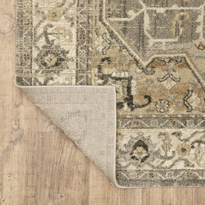 Oriental Weavers Florence Luxuriously Soft Indoor Area Rug - Textured Polypropylene With Elegant Global Design Beige,Grey Polypropylene F1805x160230st