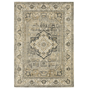 Oriental Weavers Florence Luxuriously Soft Indoor Area Rug - Textured Polypropylene With Elegant Global Design Beige,Grey Polypropylene F1805x160230st