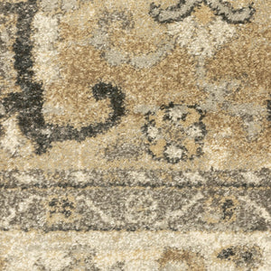 Oriental Weavers Florence Luxuriously Soft Indoor Area Rug - Textured Polypropylene With Elegant Global Design Beige,Grey Polypropylene F1805x160230st