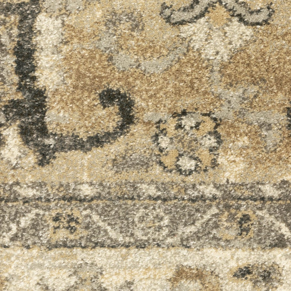 Oriental Weavers Florence Luxuriously Soft Indoor Area Rug - Textured Polypropylene With Elegant Global Design Beige,Grey Polypropylene F1805x160230st