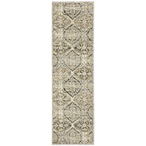 Oriental Weavers Florence Luxuriously Soft Indoor Area Rug - Textured Polypropylene With Timeless Global Design Ivory,Grey Polypropylene F270h6068230st