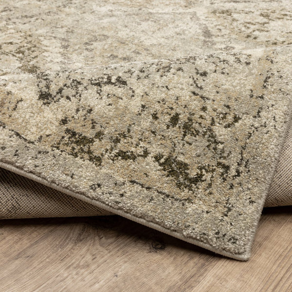 Oriental Weavers Florence Luxuriously Soft Indoor Area Rug - Textured Polypropylene With Timeless Global Design Ivory,Grey Polypropylene F270h6068230st