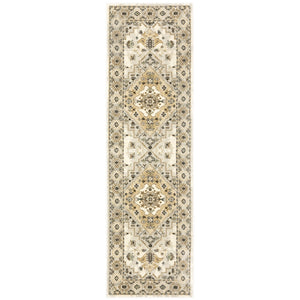 Oriental Weavers Florence Indoor Area Rug – Luxuriously Soft, Textured Polypropylene With Elegant Global Designs Beige,Grey Polypropylene F4332x068230st