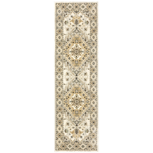 Oriental Weavers Florence Indoor Area Rug – Luxuriously Soft, Textured Polypropylene With Elegant Global Designs Beige,Grey Polypropylene F4332x068230st