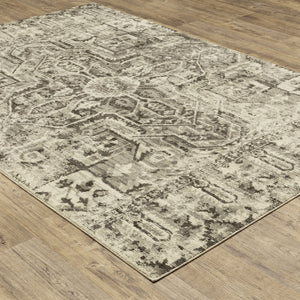 Oriental Weavers Florence Indoor Area Rug - Luxuriously Soft, Textured Polypropylene With Global Traditional Designs Charcoal,Ivory Polypropylene F4333w160230st