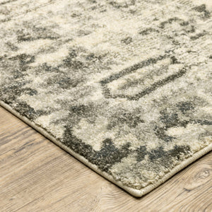 Oriental Weavers Florence Indoor Area Rug - Luxuriously Soft, Textured Polypropylene With Global Traditional Designs Charcoal,Ivory Polypropylene F4333w068230st