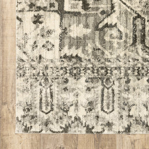 Oriental Weavers Florence Indoor Area Rug - Luxuriously Soft, Textured Polypropylene With Global Traditional Designs Charcoal,Ivory Polypropylene F4333w068230st