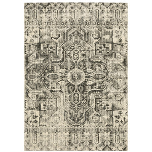 Oriental Weavers Florence Indoor Area Rug - Luxuriously Soft, Textured Polypropylene With Global Traditional Designs Charcoal,Ivory Polypropylene F4333w160230st