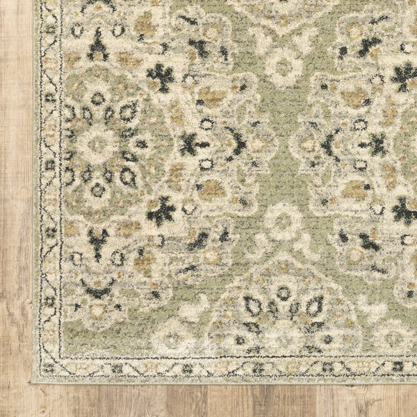 Oriental Weavers Florence Indoor Area Rug - Luxuriously Soft, Easy Care Design With Elegant Earth Tones And Texture Sage,Ivory Polypropylene F4334e068230st