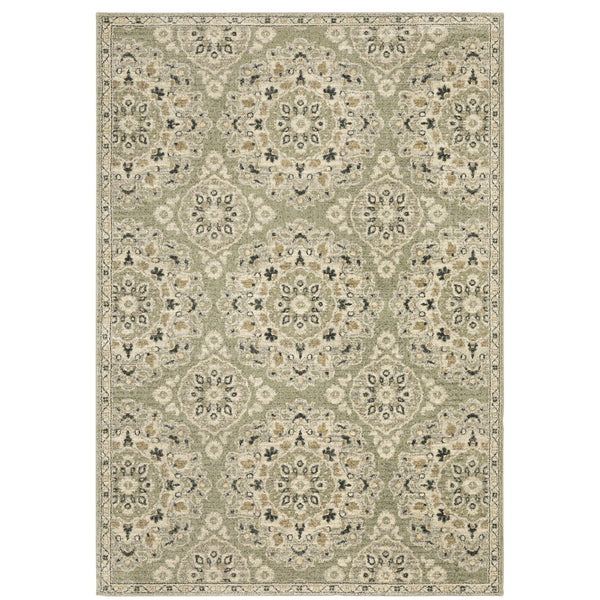 Oriental Weavers Florence Indoor Area Rug - Luxuriously Soft, Easy Care Design With Elegant Earth Tones And Texture Sage,Ivory Polypropylene F4334e160230st
