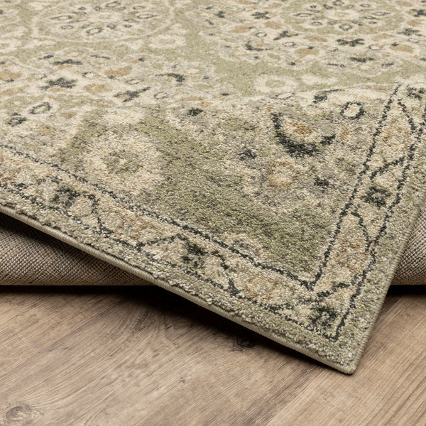 Oriental Weavers Florence Indoor Area Rug - Luxuriously Soft, Easy Care Design With Elegant Earth Tones And Texture Sage,Ivory Polypropylene F4334e068230st