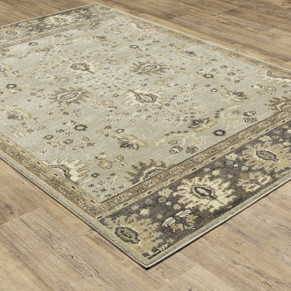 Oriental Weavers Florence Textured Indoor Area Rug - Luxuriously Soft, Easy Care, Traditional Design With Global Flair Stone,Brown Polypropylene F4928c160230st