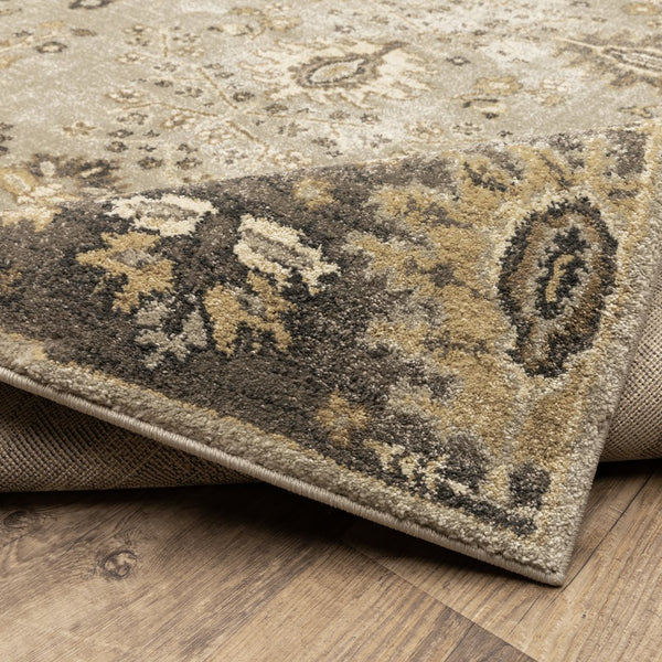 Oriental Weavers Florence Textured Indoor Area Rug - Luxuriously Soft, Easy Care, Traditional Design With Global Flair Stone,Brown Polypropylene F4928c068230st