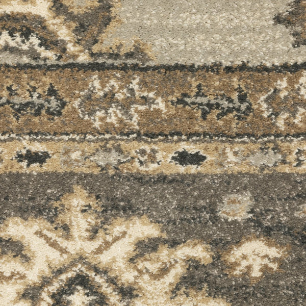 Oriental Weavers Florence Textured Indoor Area Rug - Luxuriously Soft, Easy Care, Traditional Design With Global Flair Stone,Brown Polypropylene F4928c068230st
