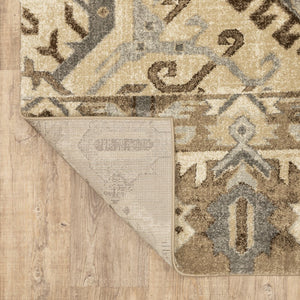 Oriental Weavers Florence Indoor Area Rug - Luxuriously Soft, Easy Care, Traditional Design With Global Flair Tan,Gold Polypropylene F5090d160230st