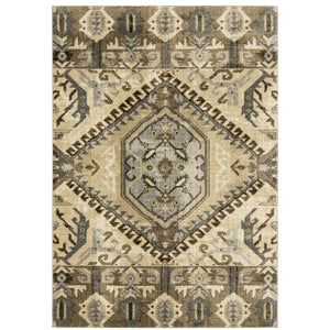 Oriental Weavers Florence Indoor Area Rug - Luxuriously Soft, Easy Care, Traditional Design With Global Flair Tan,Gold Polypropylene F5090d160230st