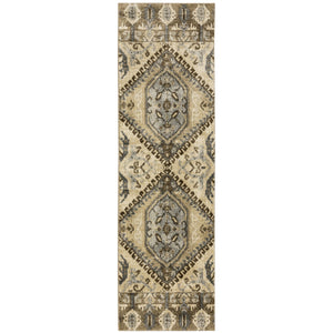 Oriental Weavers Florence Indoor Area Rug - Luxuriously Soft, Easy Care, Traditional Design With Global Flair Tan,Gold Polypropylene F5090d068230st