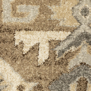 Oriental Weavers Florence Indoor Area Rug - Luxuriously Soft, Easy Care, Traditional Design With Global Flair Tan,Gold Polypropylene F5090d160230st