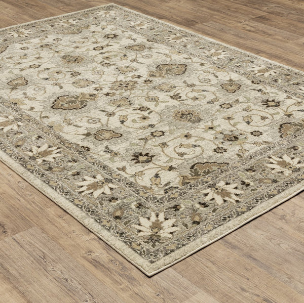 Oriental Weavers Florence Luxuriously Soft Indoor Area Rug - Textured Polypropylene With Earthy Tones & Global Flair Beige,Grey Polypropylene F5508i160230st